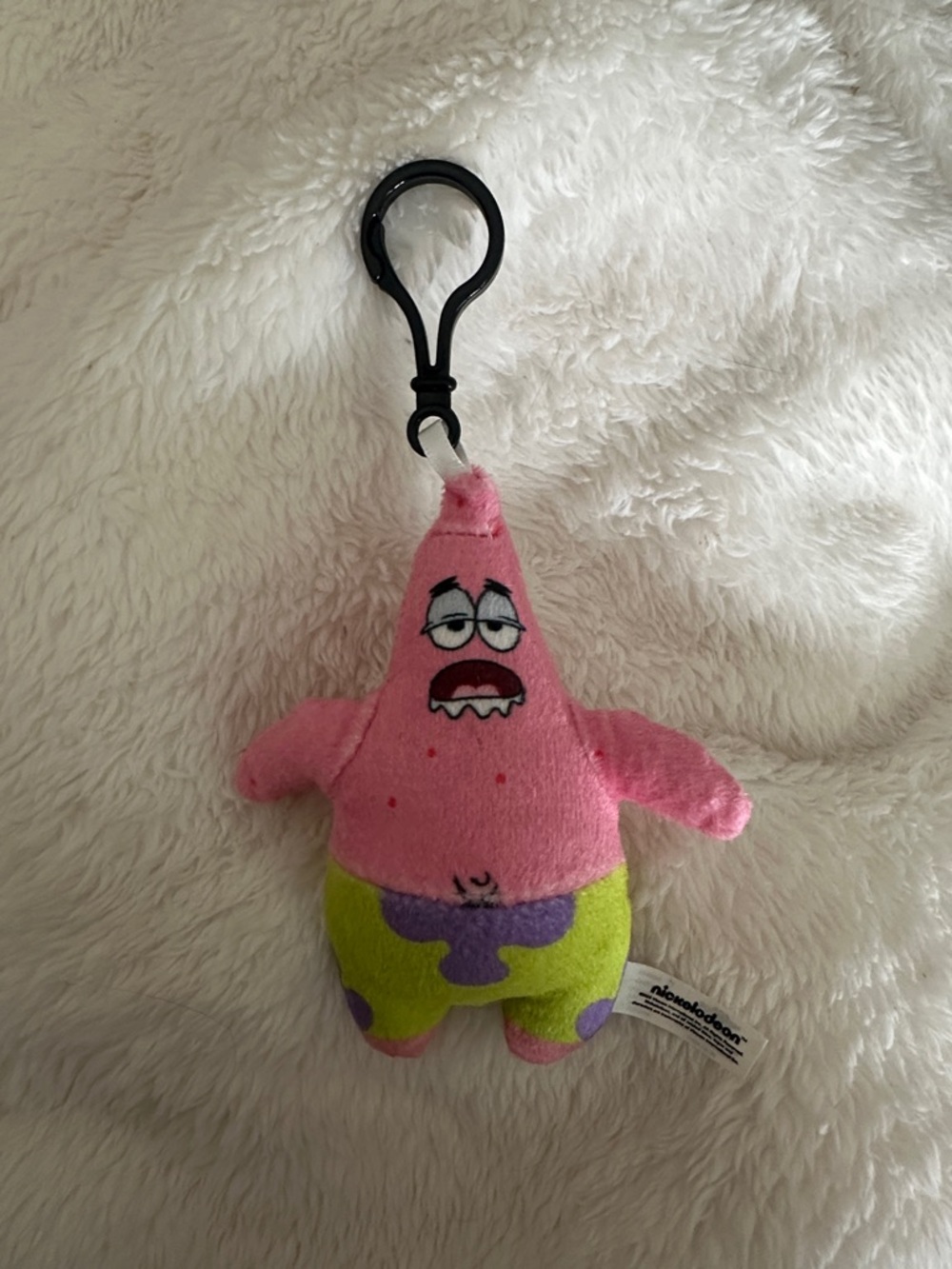 Nickelodeon Pink Patrick Star Plush Key Clip with Green & Purple Shorts